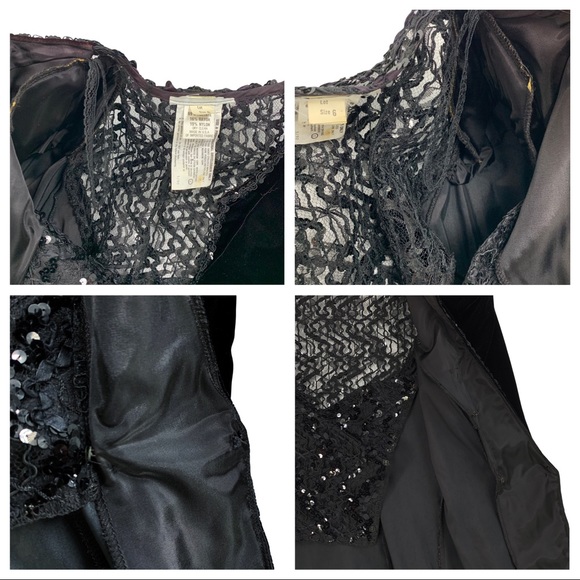 Vintage- Exquisite Rich Black Jacket- Made in the USA Union Made - Picture 11 of 14